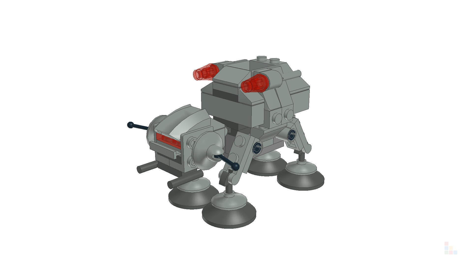 Brick model: AT-AT, built in Stackable Studio