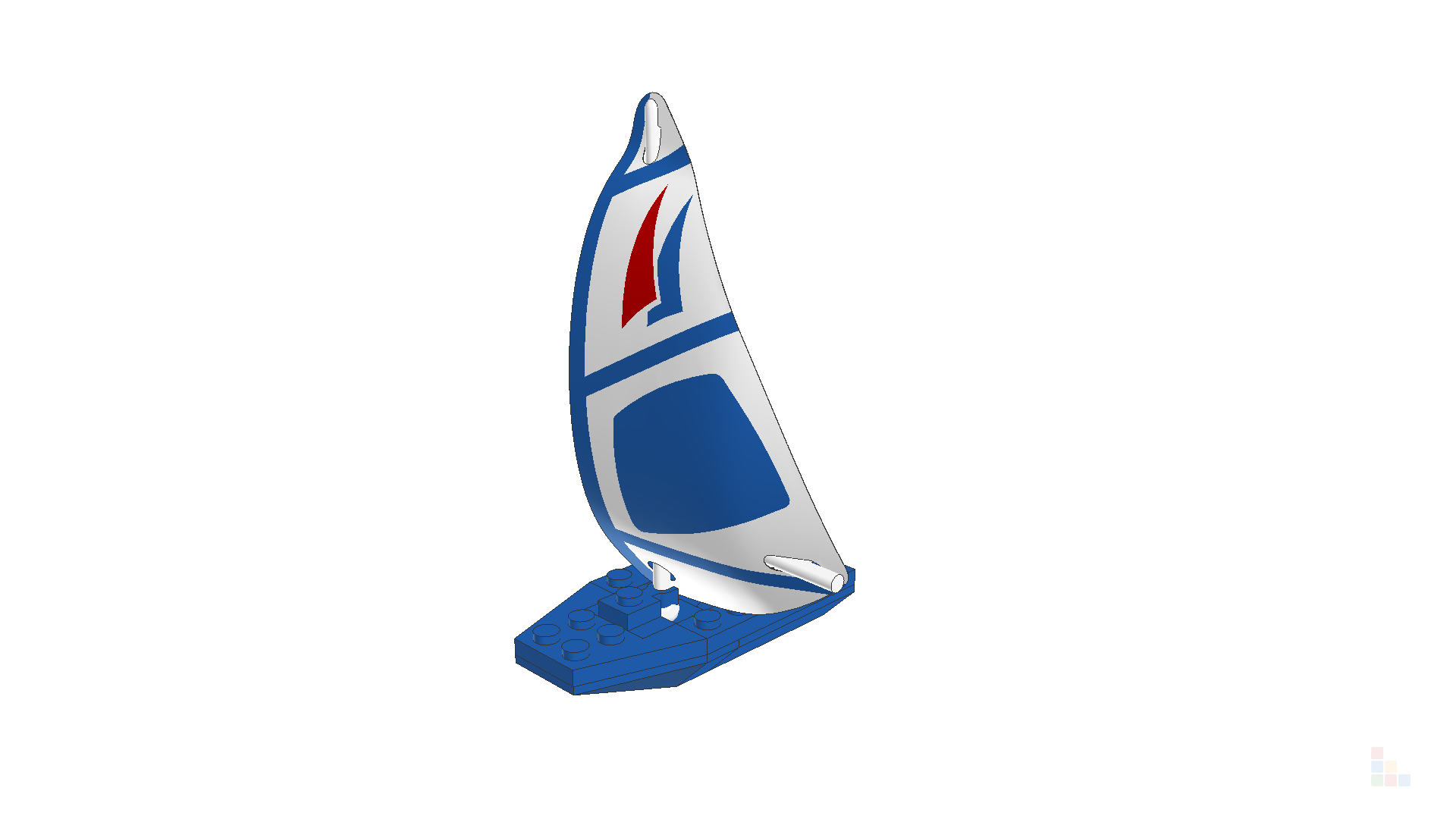 Build a blue sails boat